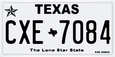 TX license plate CXE7084