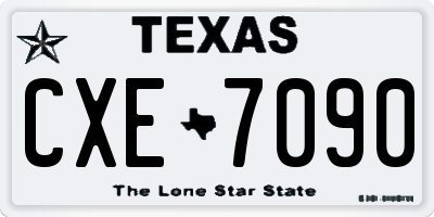 TX license plate CXE7090