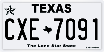 TX license plate CXE7091