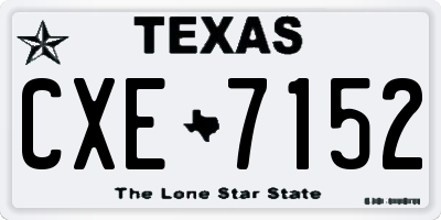 TX license plate CXE7152