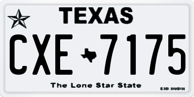 TX license plate CXE7175