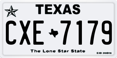 TX license plate CXE7179