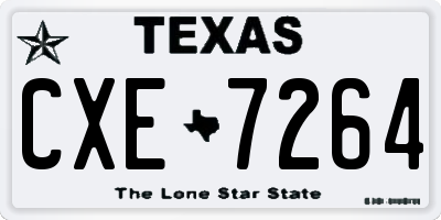 TX license plate CXE7264