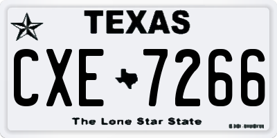 TX license plate CXE7266