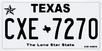 TX license plate CXE7270