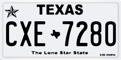 TX license plate CXE7280