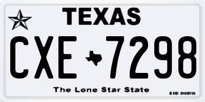 TX license plate CXE7298