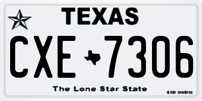 TX license plate CXE7306