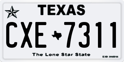 TX license plate CXE7311