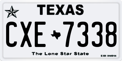 TX license plate CXE7338