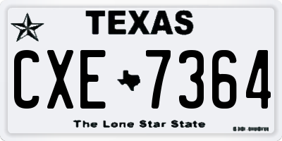 TX license plate CXE7364