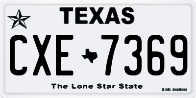 TX license plate CXE7369