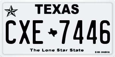 TX license plate CXE7446