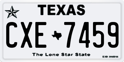 TX license plate CXE7459