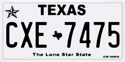 TX license plate CXE7475