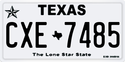 TX license plate CXE7485