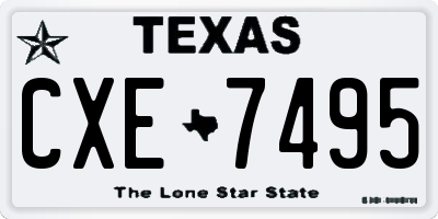 TX license plate CXE7495