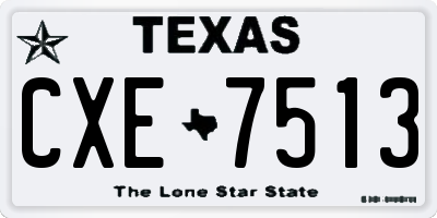 TX license plate CXE7513