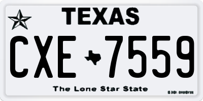 TX license plate CXE7559