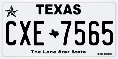 TX license plate CXE7565