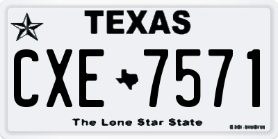 TX license plate CXE7571