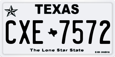 TX license plate CXE7572