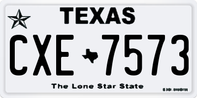 TX license plate CXE7573