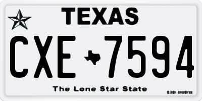 TX license plate CXE7594