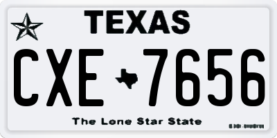TX license plate CXE7656