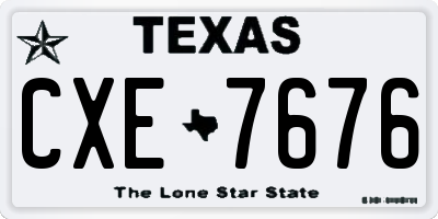TX license plate CXE7676