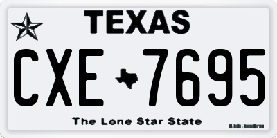 TX license plate CXE7695