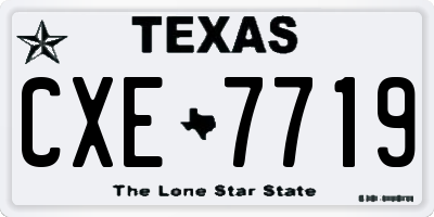 TX license plate CXE7719
