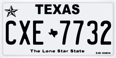 TX license plate CXE7732