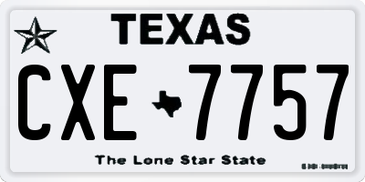 TX license plate CXE7757