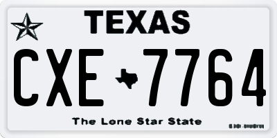 TX license plate CXE7764