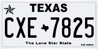 TX license plate CXE7825
