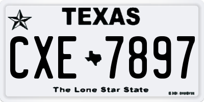 TX license plate CXE7897