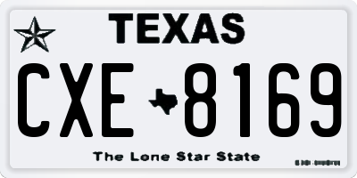 TX license plate CXE8169