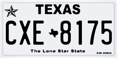 TX license plate CXE8175