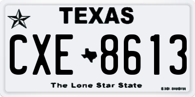 TX license plate CXE8613