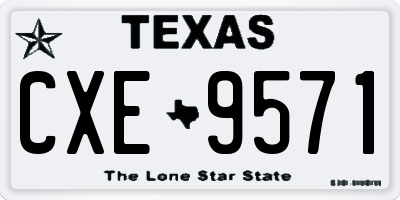 TX license plate CXE9571