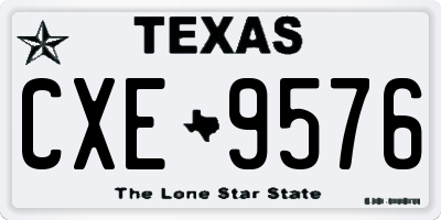 TX license plate CXE9576