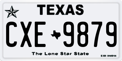 TX license plate CXE9879