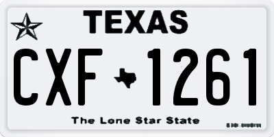TX license plate CXF1261