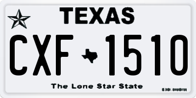 TX license plate CXF1510