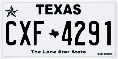 TX license plate CXF4291