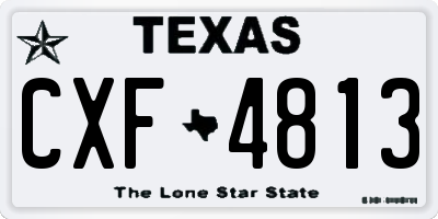 TX license plate CXF4813