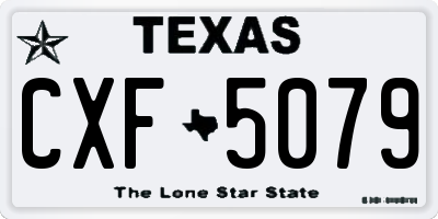 TX license plate CXF5079