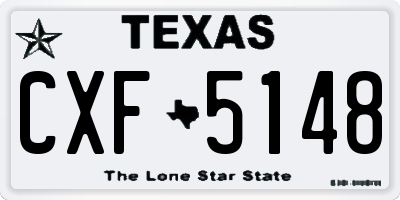 TX license plate CXF5148