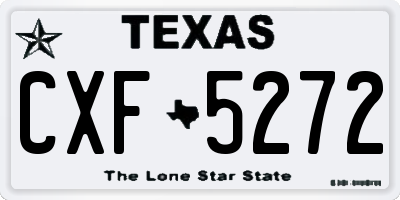 TX license plate CXF5272